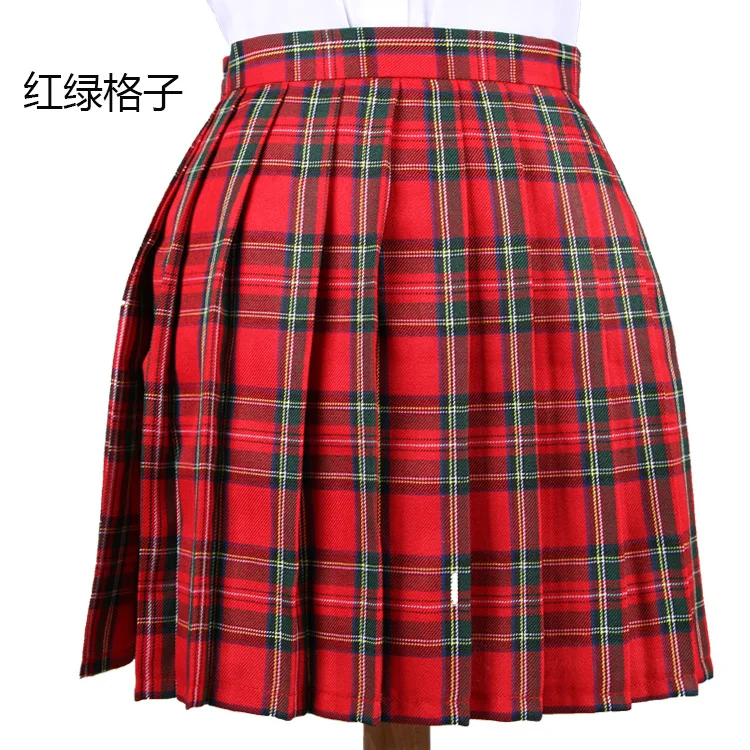 Wholesale popular japanese pleated tartan school uniform short skirt for girls