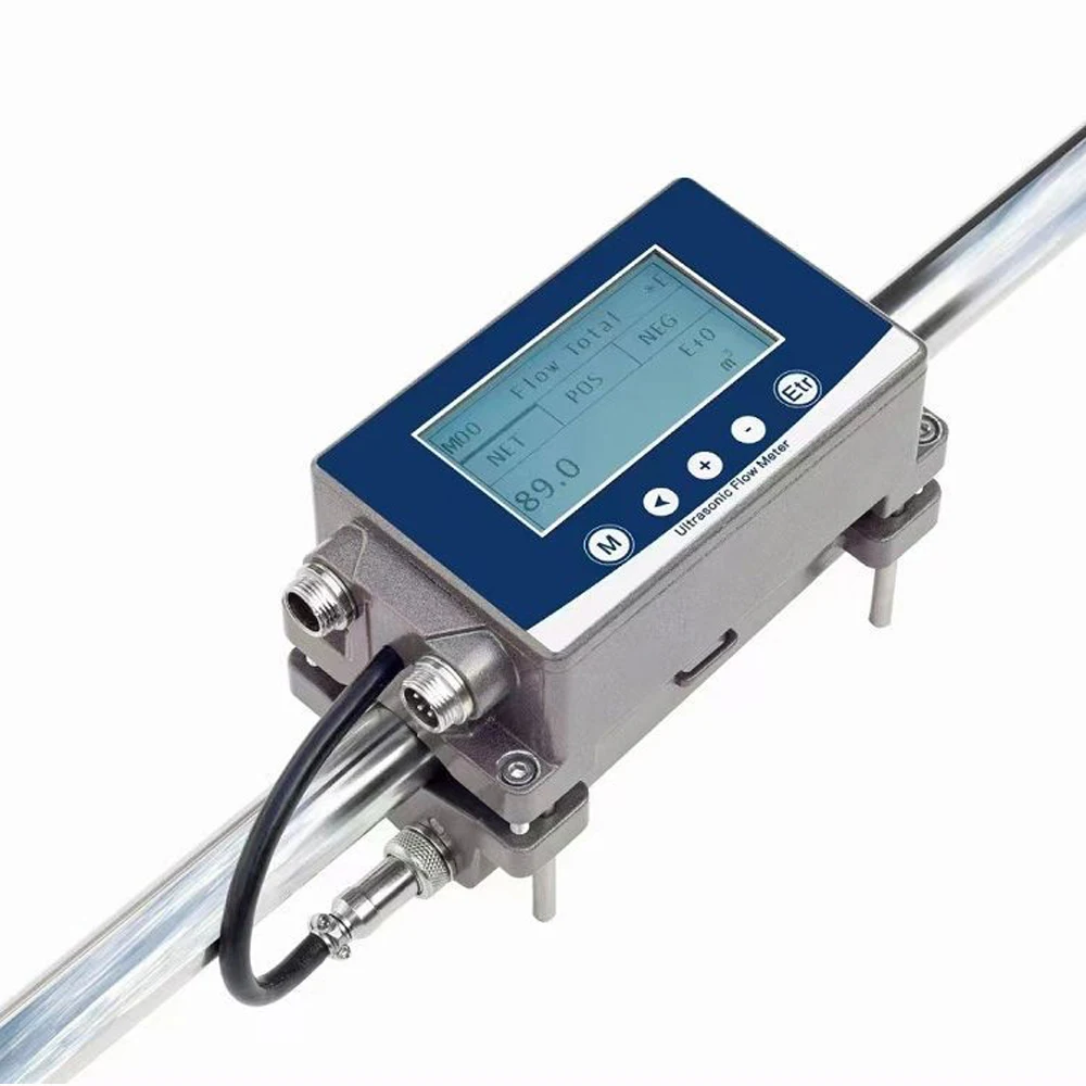 Shanghai CIXI 4-20mA RS485 External Card Flow Watch Snap Clamp On Ultrasonic Flow Meter Transducer Flowmeter