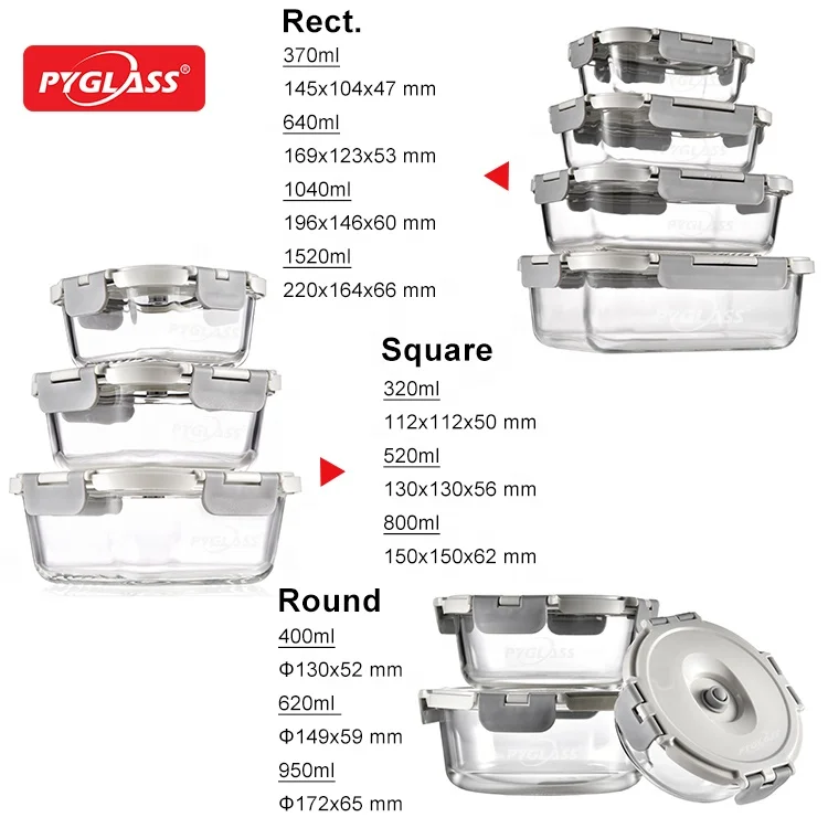 10 pack of high borosilicate glass storage vacuum containers with pump home and kitchen