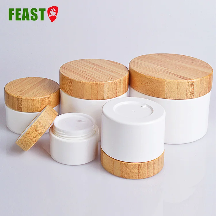 
Custom you logo white plastic cosmetic use airless cream container 20 ml 30 ml 50 ml 100 ml face cream jars 