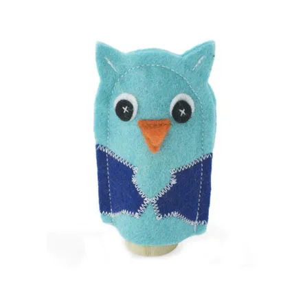 Eco-friendly handmade Animal owl felt  finger puppet