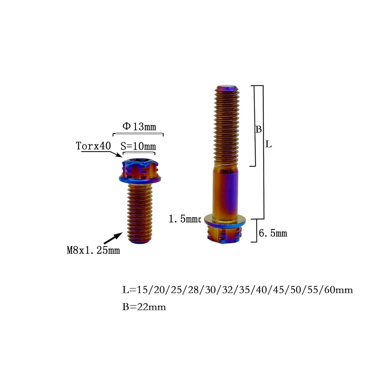 TOBO  High Quality  Bolts   M1.6 - M52 Titanium Alloy  Full Thread Hex Bolts for Construction