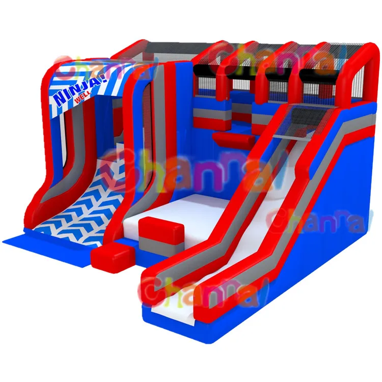 Inflatable Warped Wall/ Inflatable Ninja Wall/ Inflatable Ninja Warrior obstacle course for sport game