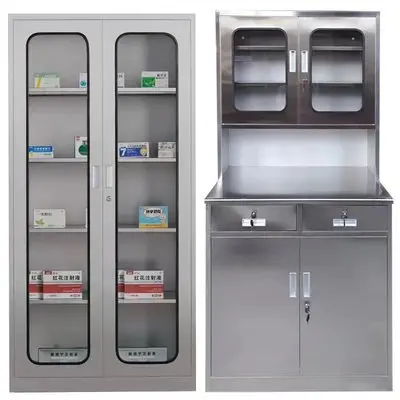 Hospital Pharma Dental Medicine Storage Cabinet Medicine Cupboard 2-door Instrument Cabinet