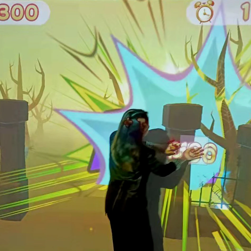 Multimedia indoor interactive system Virtual projection wall games portable interactive Whiteboard Factory directly supply