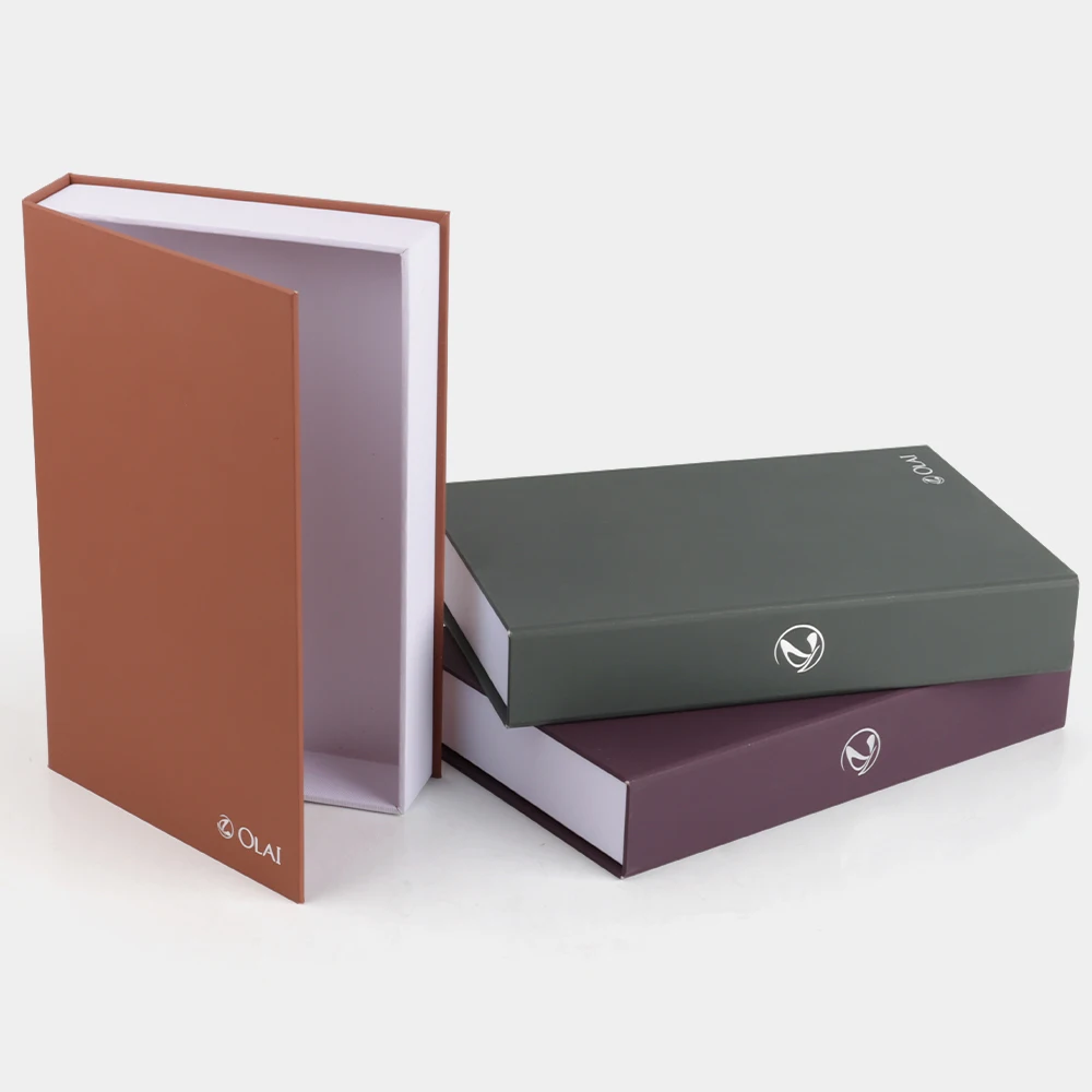 Custom A5 A4 Size Home Decorative Faux Book Paper Storage Box Hide Bookshelf Gift Box