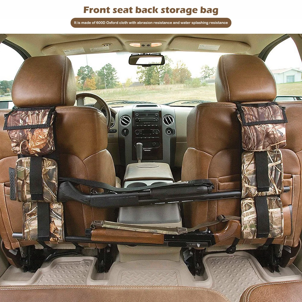 Car Back Seat Sling Rack Organizer Portable Camo Gun Ammo Shotgun Storage Belt Holder Rifle Organier Storage