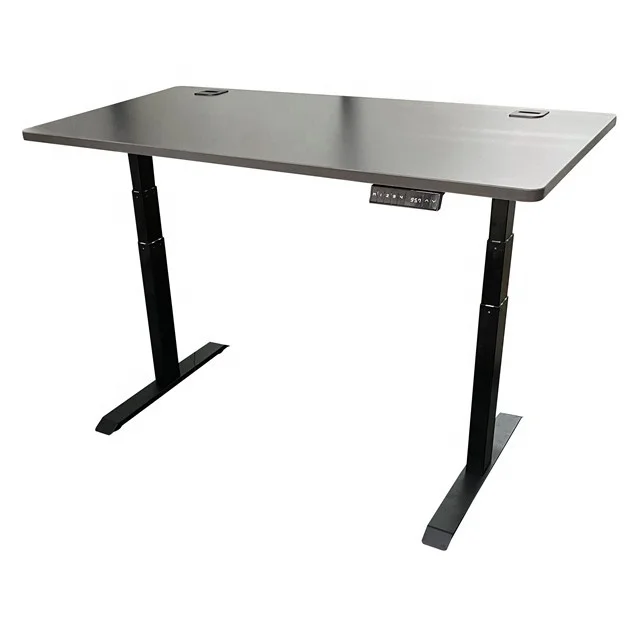 Dual motors three sections 640-1290mm electric height adjustable sit standing up desk