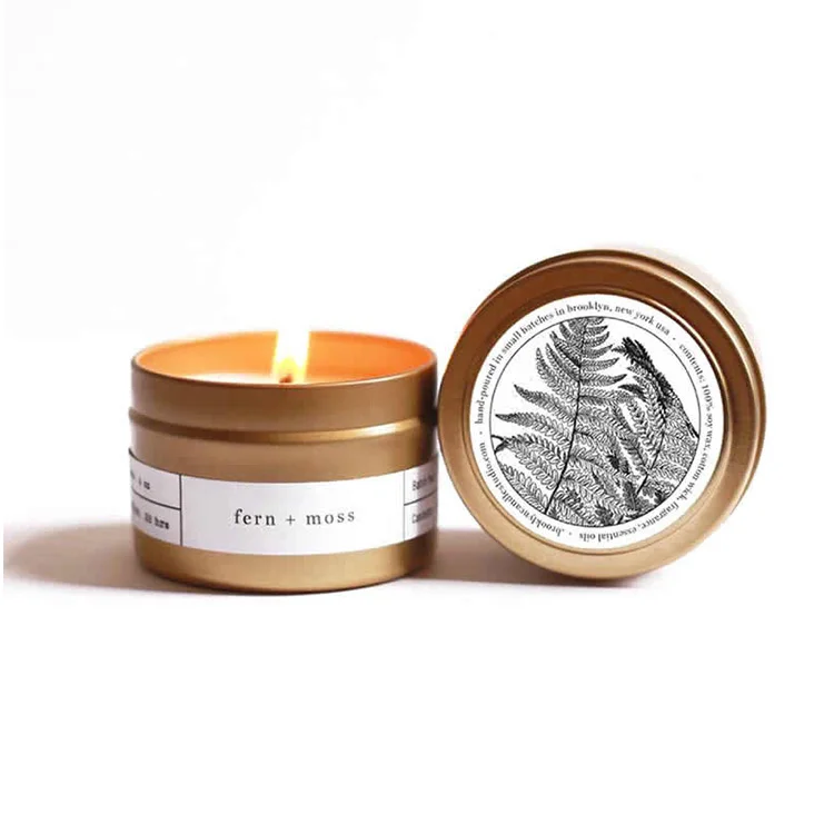 2021 Metal Candle Jars Tin Can Candle Gold Tin for Candle