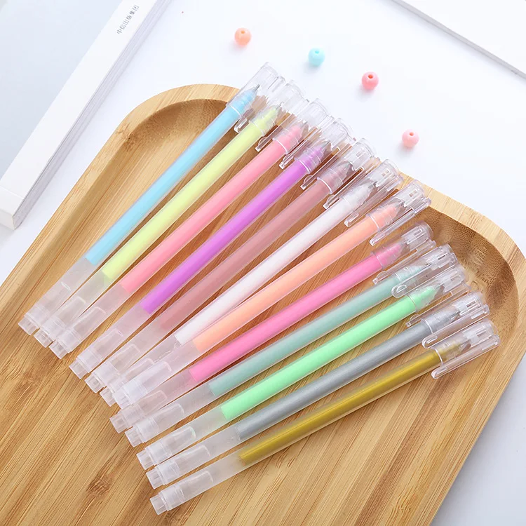 12 Colors Rolling Ball Pens Quick Drying Pens 0.5 mm Fine Point Liquid Ink Pen for Office Student Back to School supplies