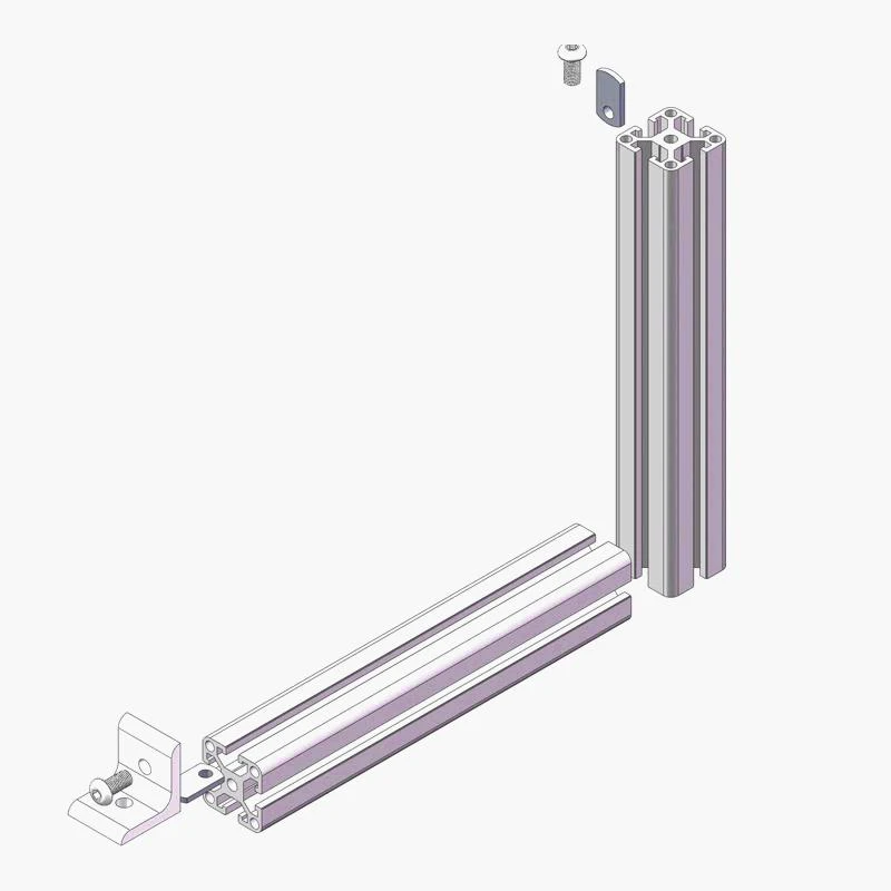 6002  2 hole inside 90 degree  corner bracket 30series L shape bracket part nice cnc connector for aluminium profile 3030