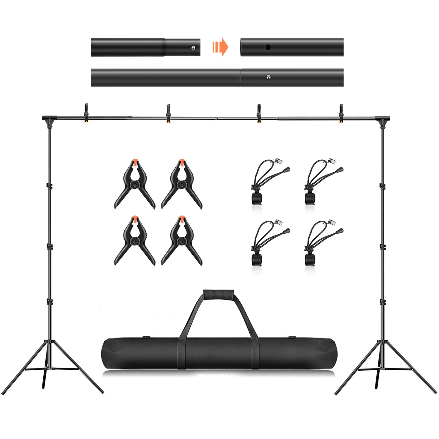 Лидер продаж Amazon, рамка для экрана проектора 3*3 м, держатель для фона, опорная рамка, подставки, комплект для фотографий с зажимами для переноски сумки