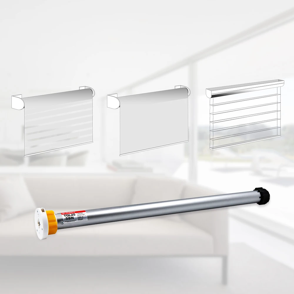 Curtain Smart Blinds TQA25-25 normal motor with wire with YR21188B-6 channels remote