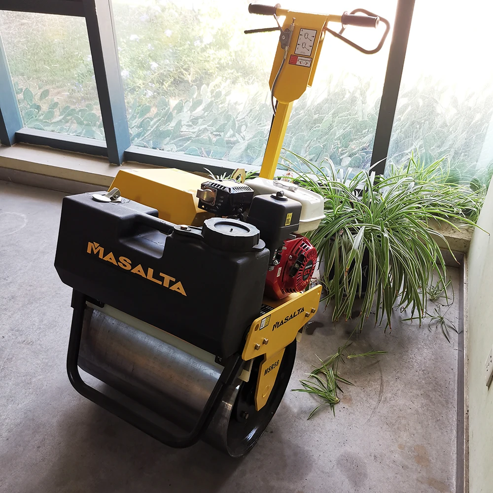 Masalta Mini Road Roller Compactor Honda GX160 U type EPA Power Engine Small Vibratory Roller For Road Construction