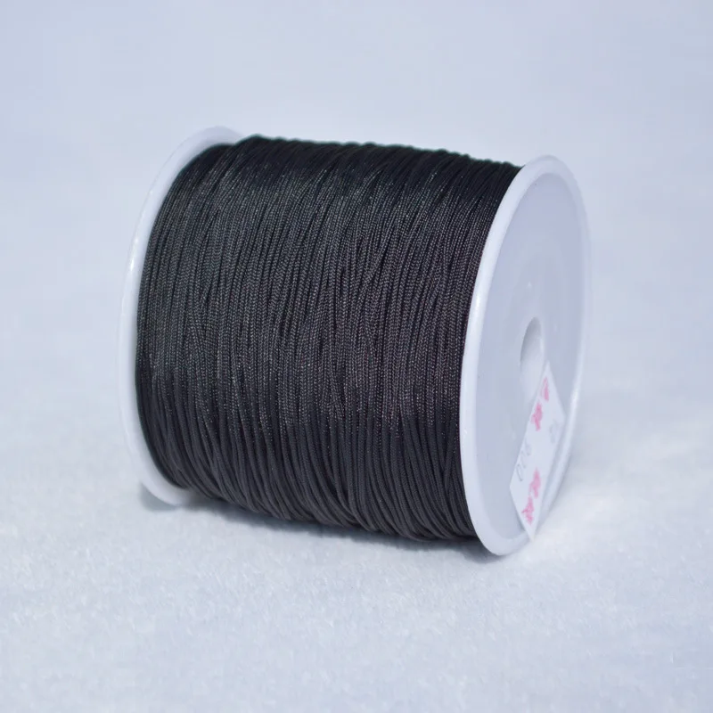 0.8mm 1mm 1.5mm Colorful Braided Bracelet Cords , Bonded Nylon Bracelet Thread for Beading Jewelry Making DIY