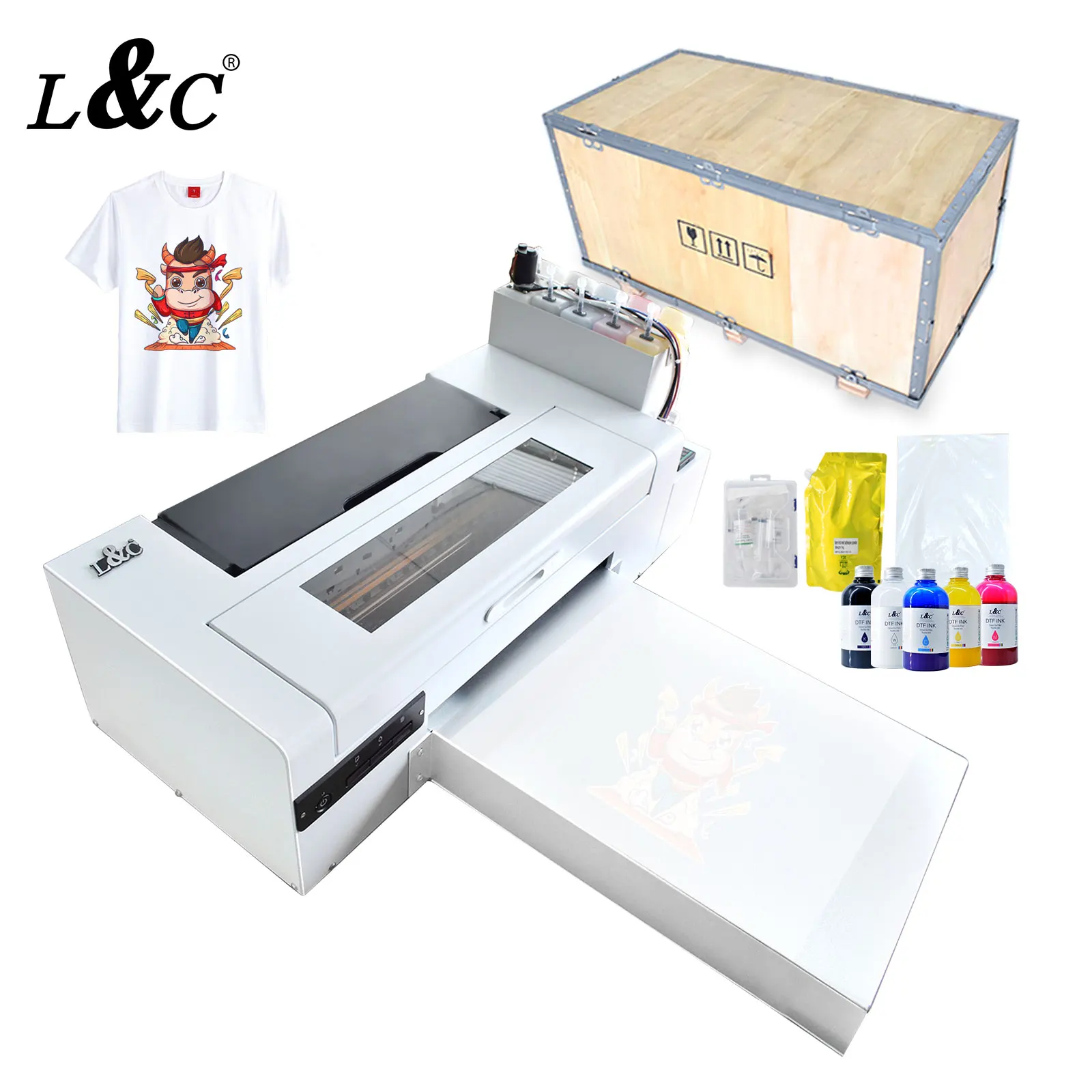 Принтер L & C mini a3 l1800 dtf для переноса ПЭТ пленки, струйный принтер dtf, принтер epson l805 для dtf