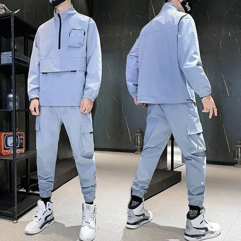 Custom logo Mens Track Suits 2 Piece Long Sleeve Jogging Suits Active Jackets Pants Outfit Casual Tracksuits