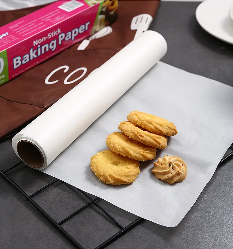 
Disposable Pattern Security Food Wrapping Customized Logo White Baking Parchment Paper Supplier 