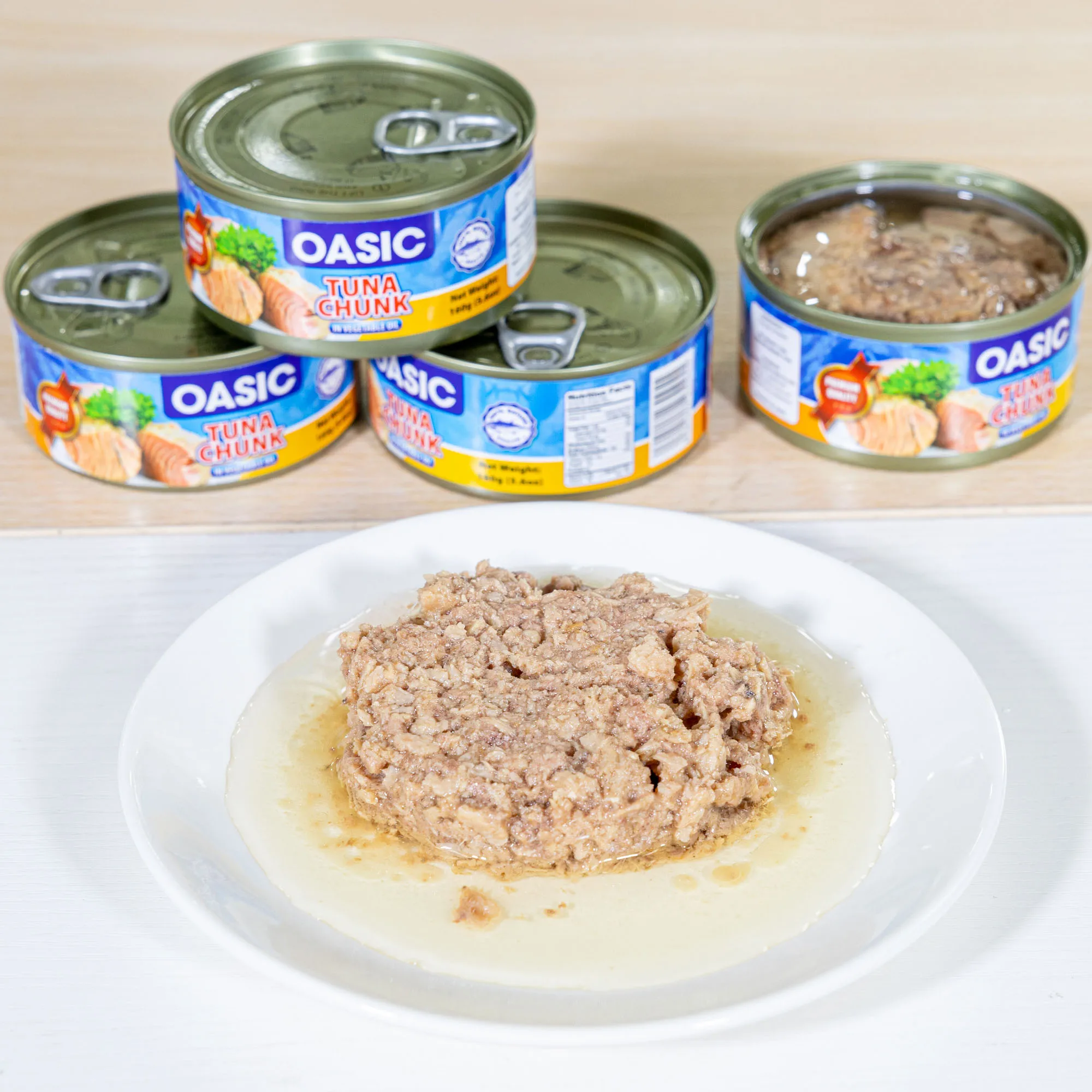 2024 Natural Ingredients Premium Quality Canned Tuna in Vegetable Oil 125g/425g Canned Fish from Factory