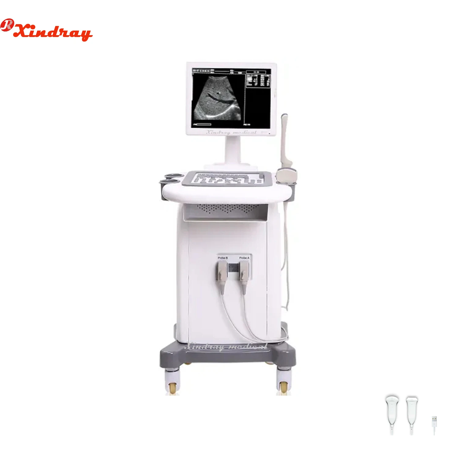 Full Digital B/W Economic Scan Machine easy to Move veterinary ultrasound machine Trolley Ultrasound Machine