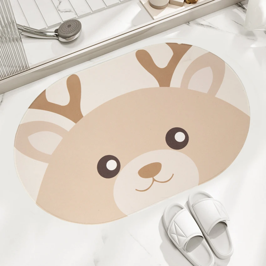 Skid-resistant Diatomite Bath Mats Bathroom Rug Keset Kamar Mandi Anti Slip Karpet Kaki Kamar Mandi