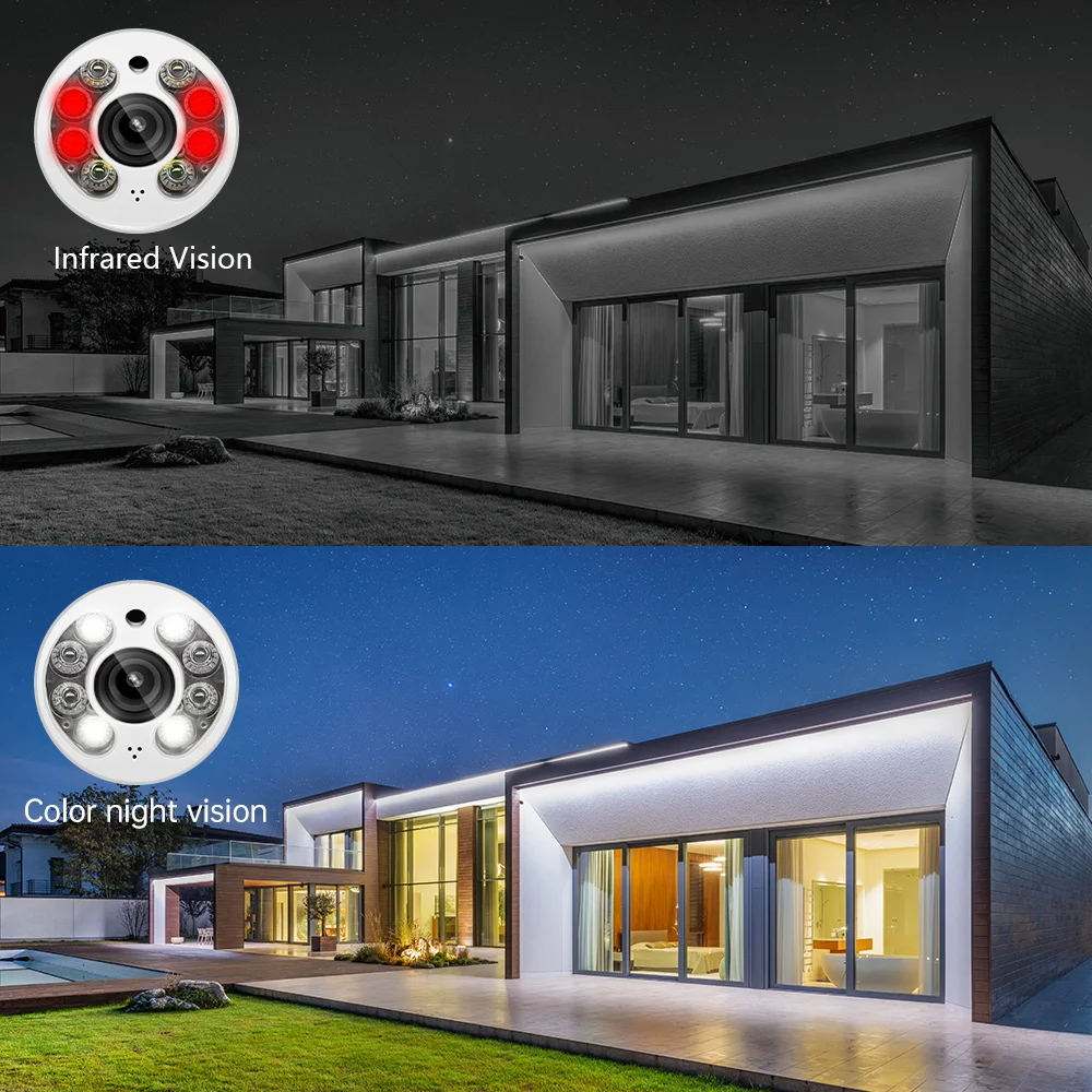 Беспроводная IP-камера с двойным освещением, 2 МП, 5 Мп, 8 МП