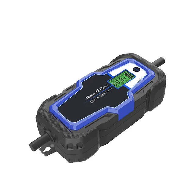portable battery charger AC-DC 10A  6V/12V lead-acid or 12V lithium iron 220-240V for motorcycle or car