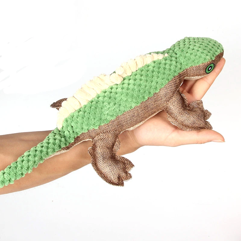Customized Squeaky Cute Lizard Shaped Toy  Plush Dog Toys Stuffed  Dog Toy