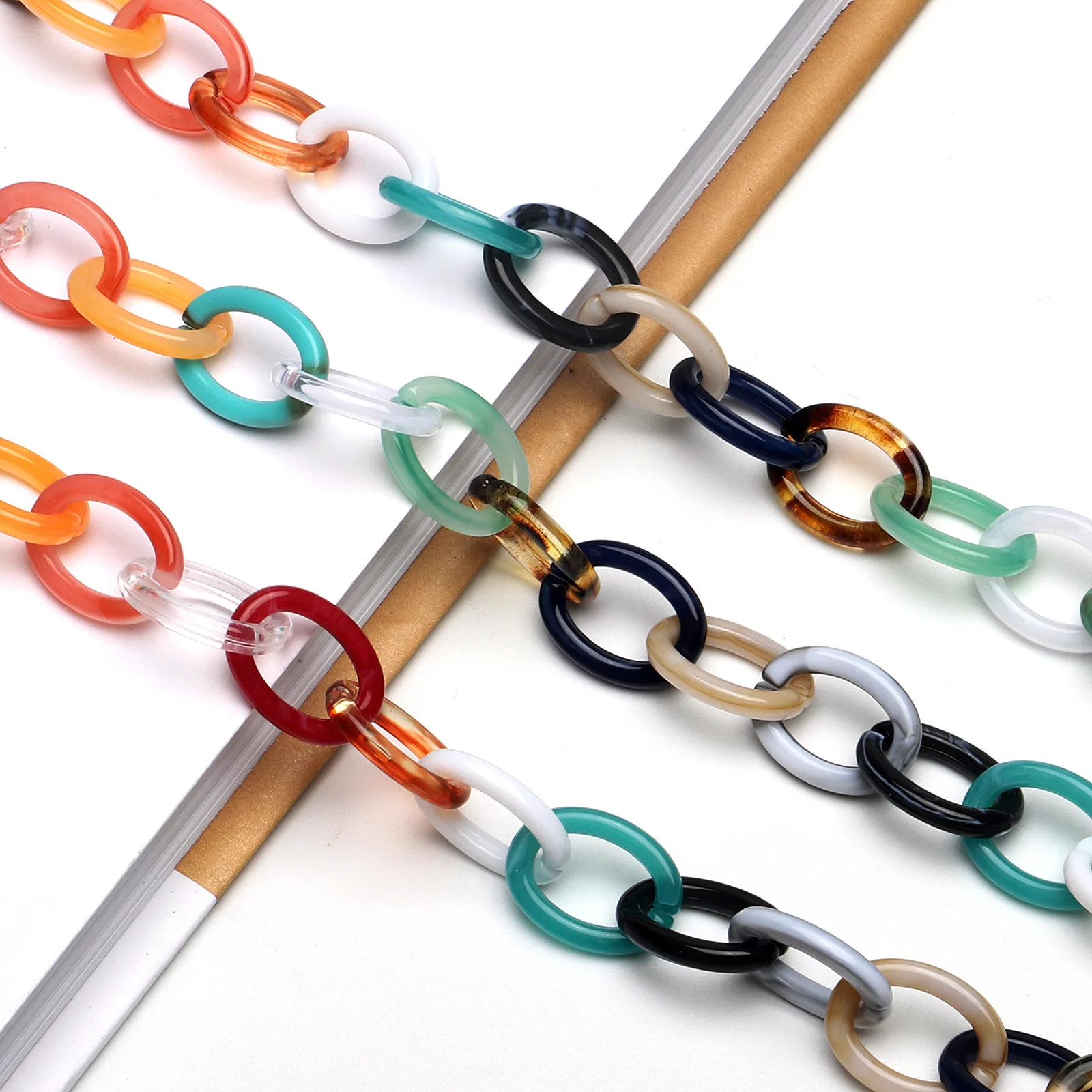 Ring Hanging Plastic Acetic Acid Acrylic Sun Reading Glasses Sunglasses Eye Glass Spectacle Holders Chain