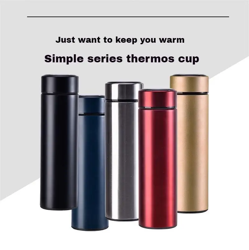 Double wall custom logo vaccum insulated stainless steel thermoflask 500ml infuser battery With Led Temperature Display