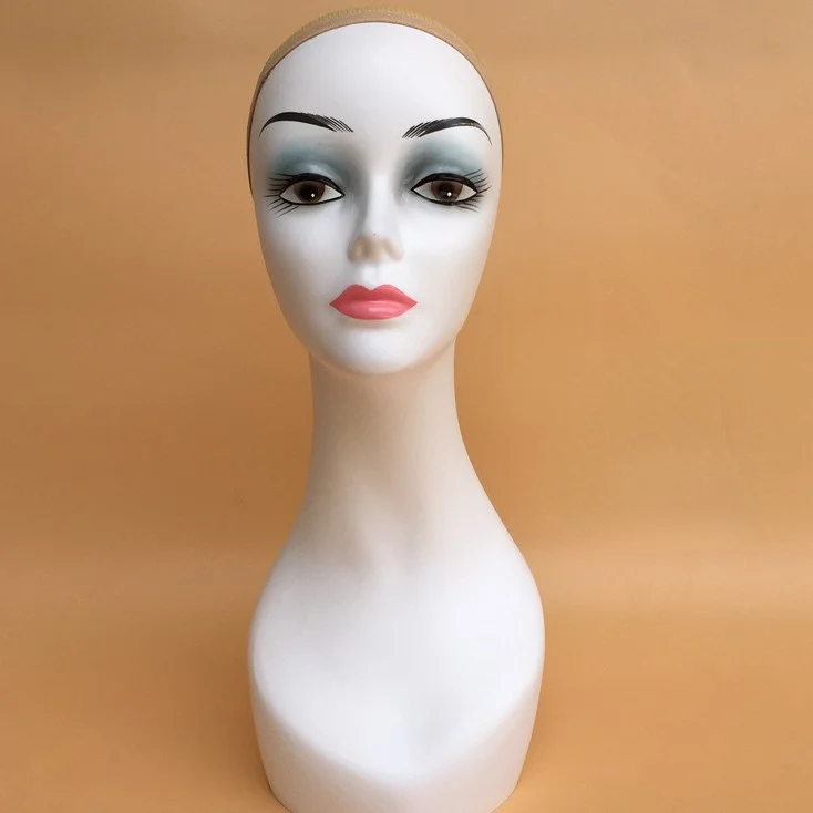 Wholesale Makeup face realistic Female Mannequin Head Bust Mannequin Head For Wigs Display