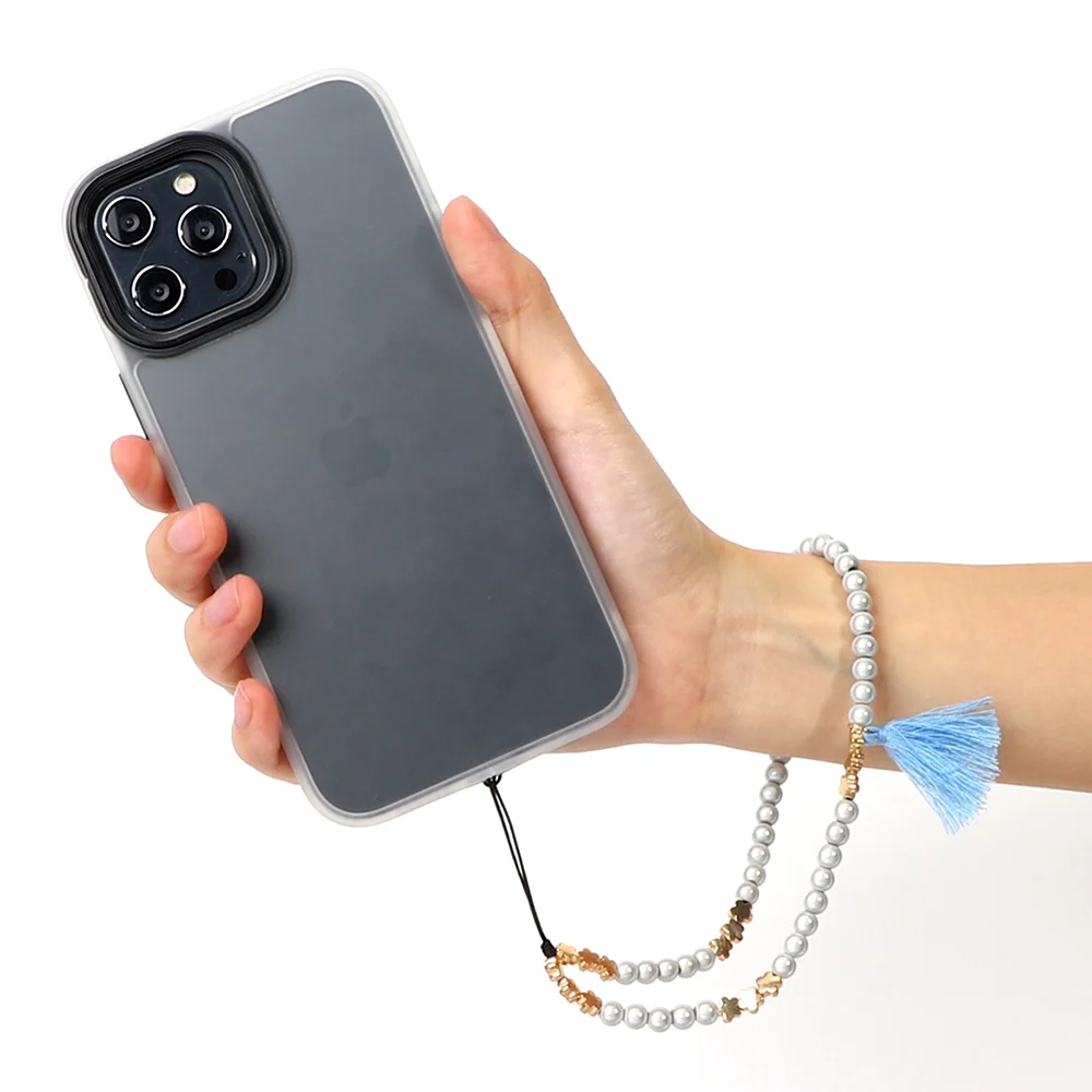 Multi angle opal gold beads chains phone fashion straps tassel gold beads colorful wrist chain phone strap