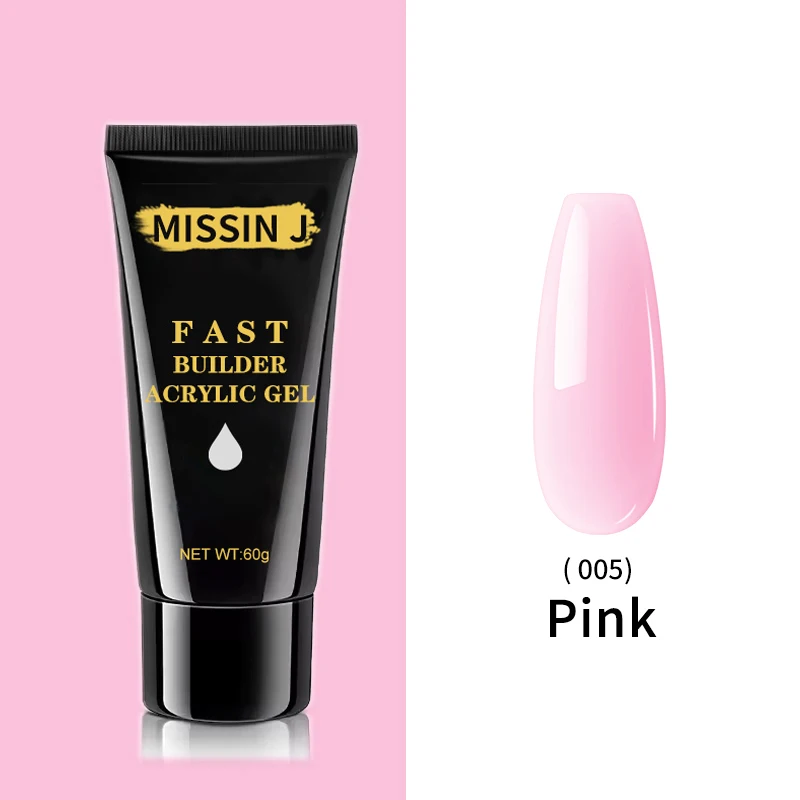 60g Poly Polish Gel Wholesale Organic Soak To Off Uv Extension Poly Acrylic Gel Professional In Tubes For Nails OEM
