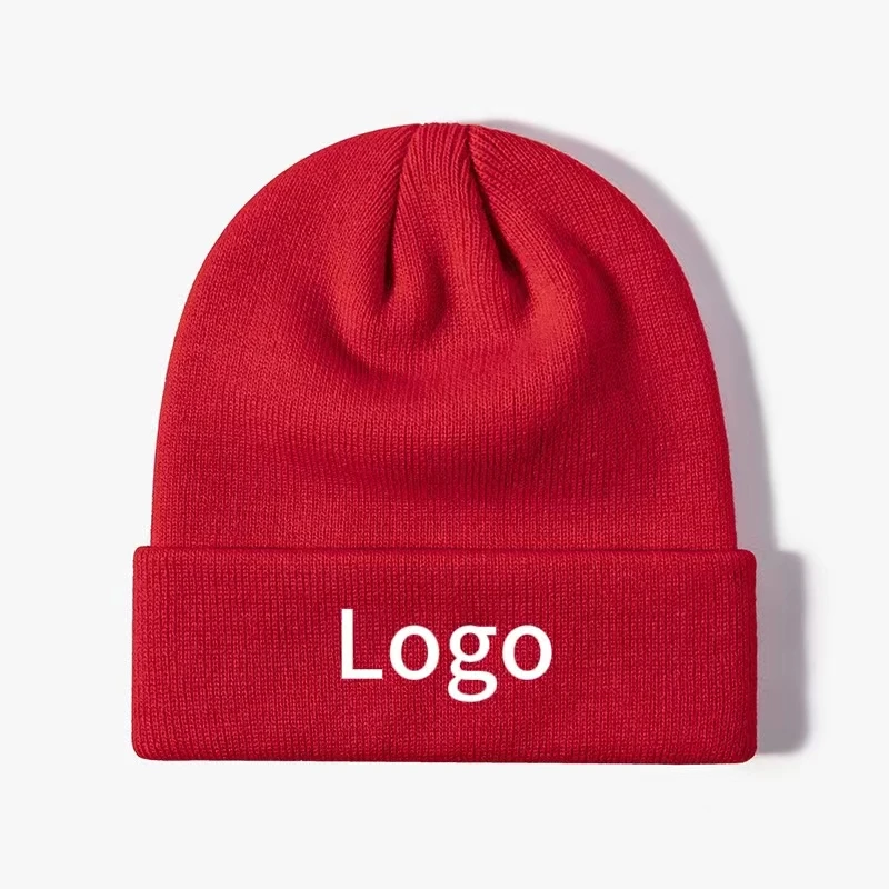 Jacquard Beanie Manufacturer Winter Hat Knitted Wholesale Beanie 3D Embroidery Custom Logo Cashmere Baby Beanie