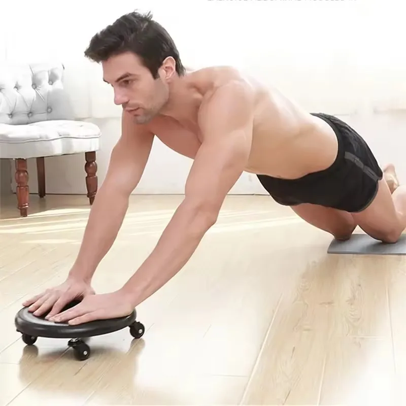 2024 Hot Selling Abdominal Wheel Roller ABS Fitness Equipment Wheel with Thick Knee Pad Mat Wheel Roller