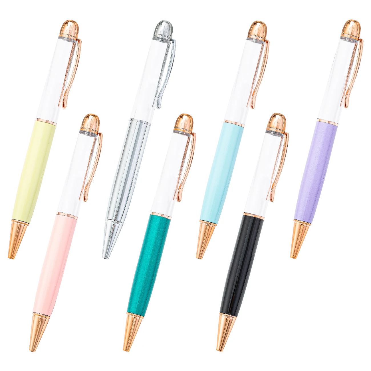 2021 массивная шариковая ручка с грубым толстым материалом розовое золото самодельная пустая плавающая шариковые ручки пользовательским логотипом