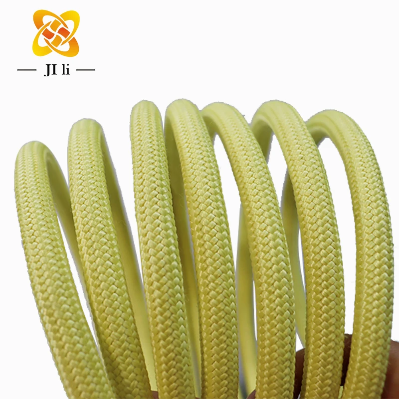 Factory Hot Sale Fireproof Aramid Twisted Rope  Braided Aramid Climbing Cord 10mm