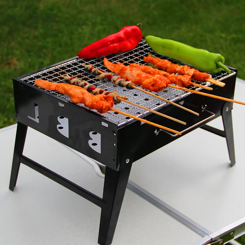 Outdoor Folding Portable Commercial Grill Household Charcoal BBQ Tools for Home Use