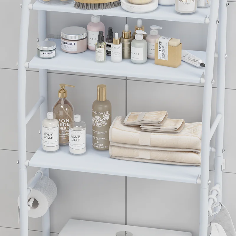 Multifunctional 3-layer Bathroom Organizer Holder Top Rack Storage Stand Toilet toilet rack  Eco-friendly Metal