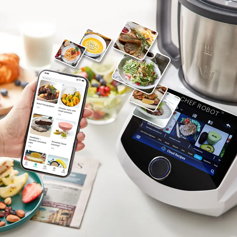 High Power Multifunctional blender Robot Cooker and Food Processor with big colored screen