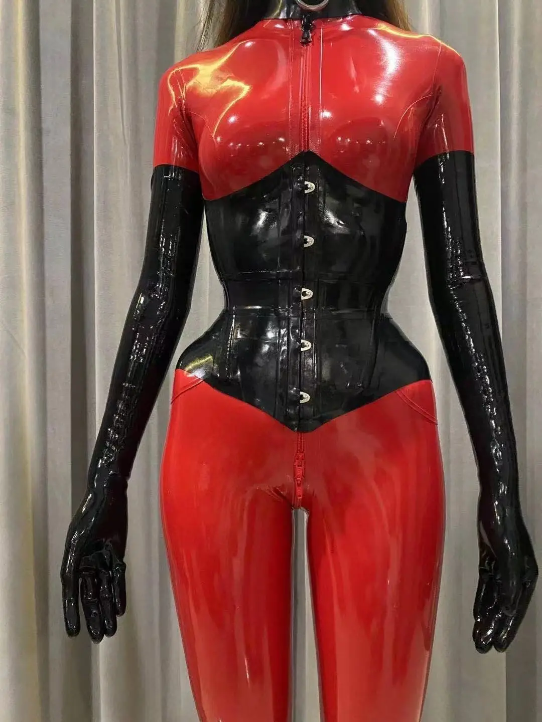 long sleeve latex catsuit sensual latex catsuit latex mask hood catsuit