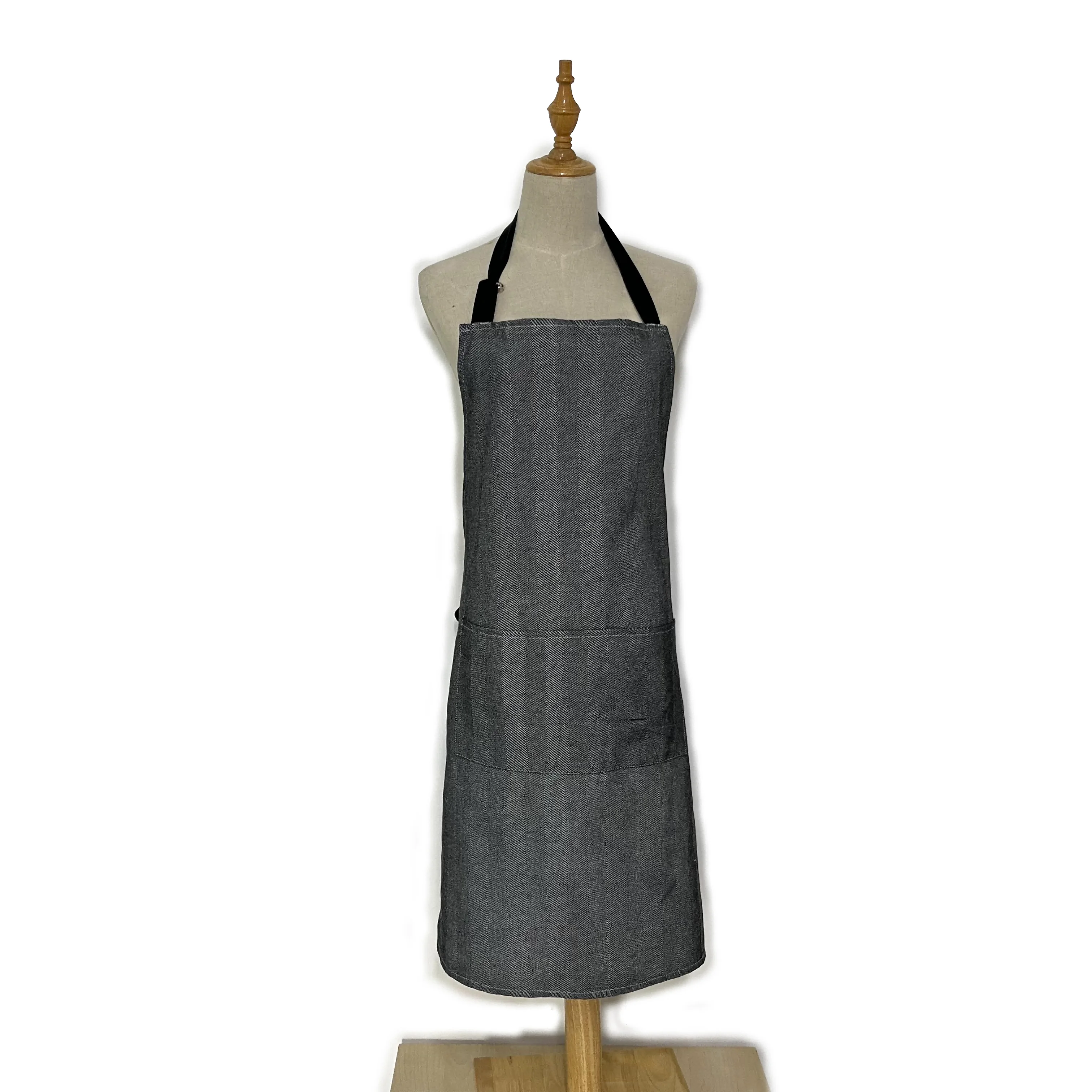 100% cotton polyester cheap customized logo  kitchen apron cooking cleaning chef apron unisex used cooking kitchen apron