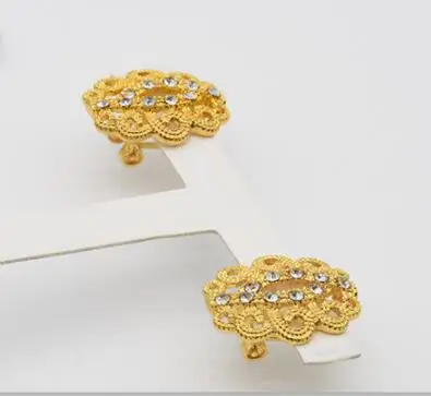 brazilian jewelry set 18k gold plated women necklace earrings bracelet ring 4pcs jewelry complete set for wedding bridal