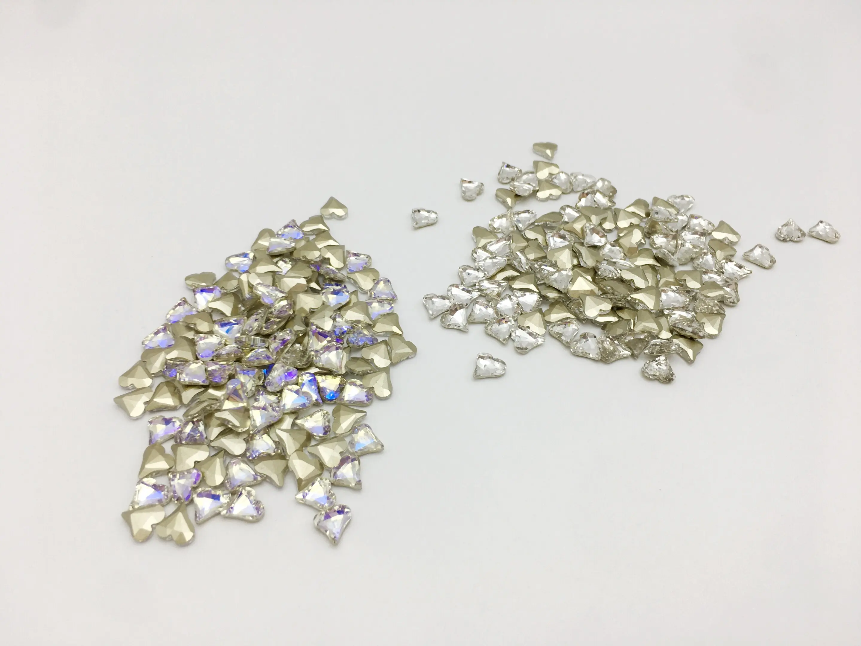 Wholesale Crystal Heart-shaped diamond AB nail art accessories with loose rhinestone clothing shoes and bags
