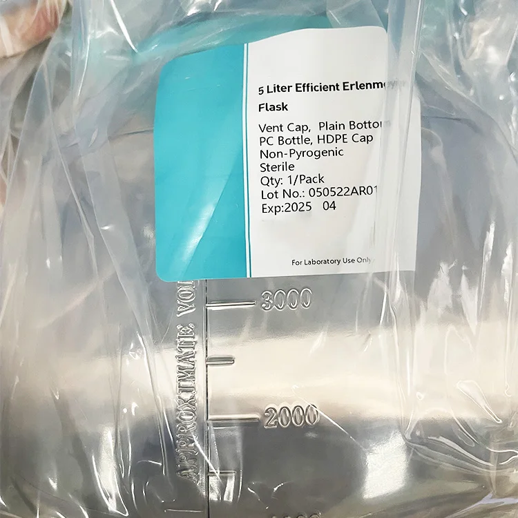 Лабораторное оборудование колба erlenmeyer пластиковая коническая 5 л колбы из поликарбоната Erlenmeyer с