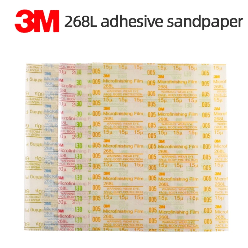 3M Sandpaper 268L Adhesive 216*280mm Clear Sandpaper Grinding Car Paint Spray Varnish Flow Hang Polishing Self-Adhesive Sand