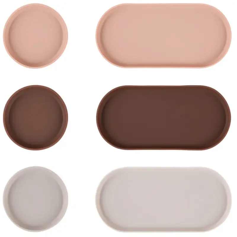 Mini Silicone Trays Multipurpose Kitchen Accessories Bathroom Vanity Organizer Decorative Tray Desk Organizer Makeup Organizers