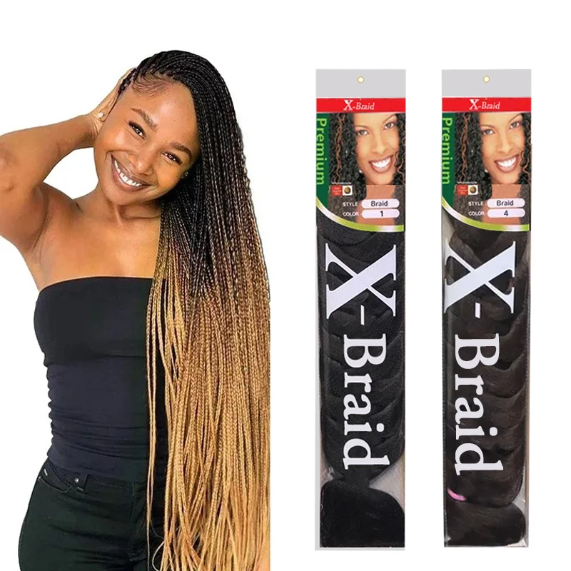 Discount price Prestretched braiding hair wholesale 165g braids Yaki Texture Synthetic Hair 82' Extension natural box hair