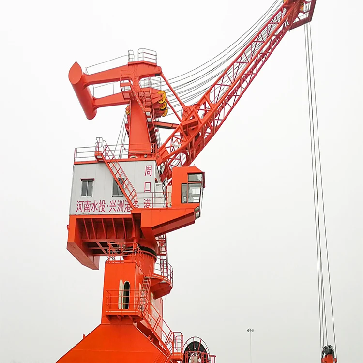 offshore pedestal crane 35 ton 50 ton shipyard mobile portal jib crane dock gantry harbor crane 80 ton