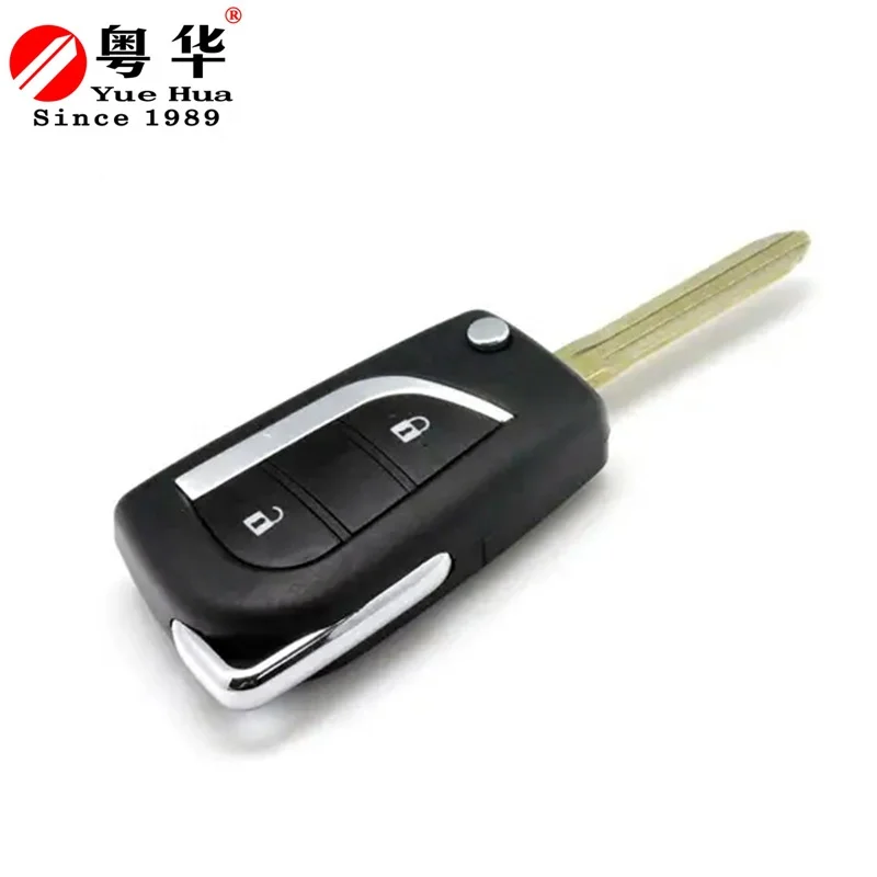 Car Key Accessories TOY48 Remote Folding 2 Buttons Car Key Shell Transponder Car Blank Key Case For Toyota Corolla RAV4